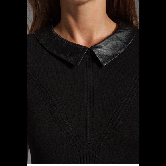 Milly June Knits Leather Collar Josephine Dress - Picture 5 of 9